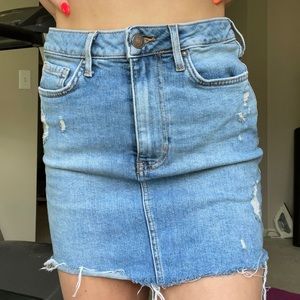 Denim mini skirt
